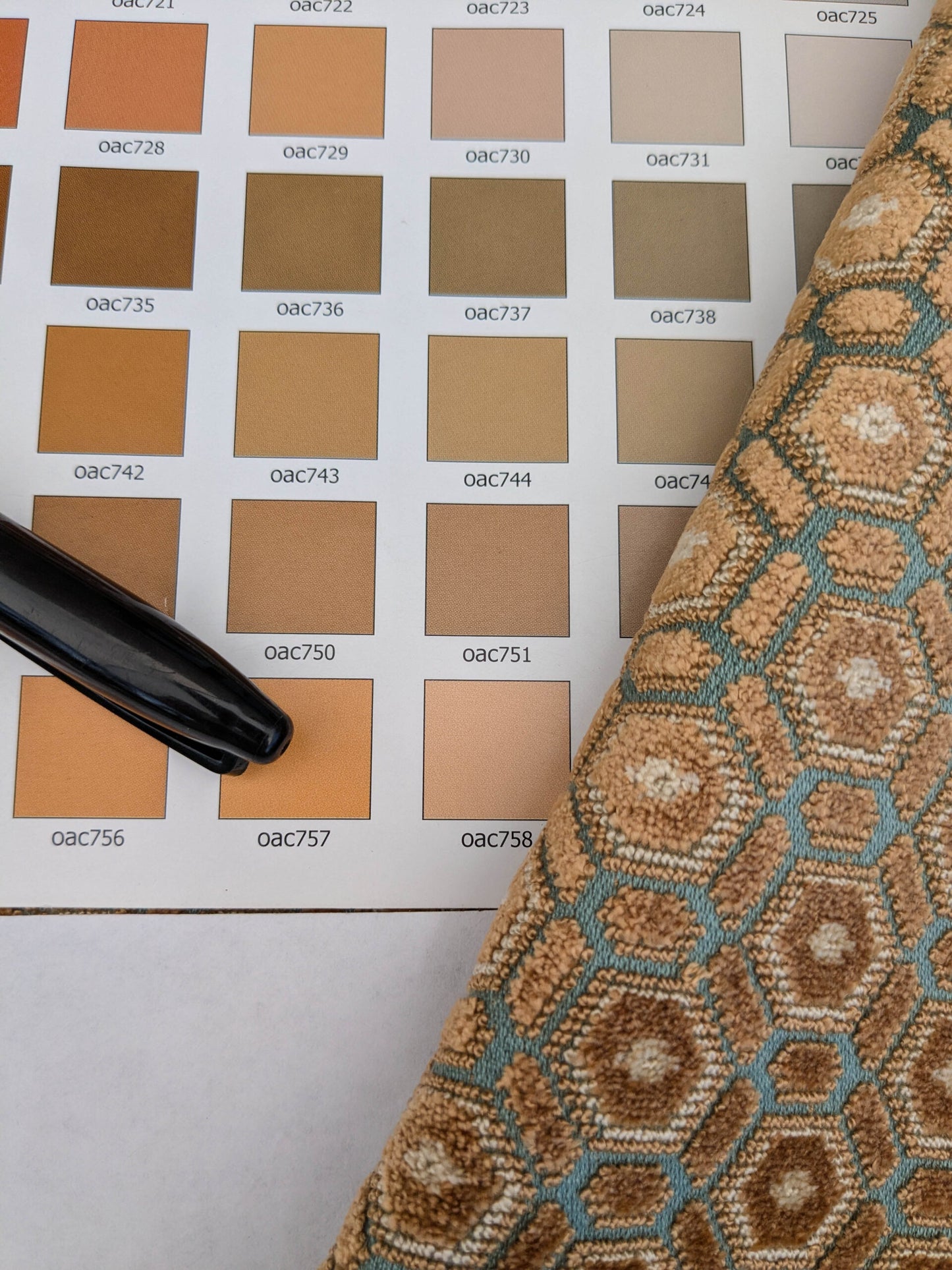 Scalamandre Old World Weavers Manet Sable Blue  Brown Velvet Viscose Small Scales Geometric MSRP USD570/y