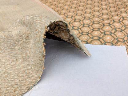 Scalamandre Old World Weavers Manet Sable Blue  Brown Velvet Viscose Small Scales Geometric MSRP USD570/y