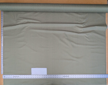 Scalamandre Chopin Stripe Reseda Green Bay Grey Green Silk Cotton MSRP USD 240/Yard