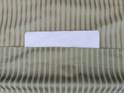 Scalamandre Chopin Stripe Reseda Green Bay Grey Green Silk Cotton MSRP USD 240/Yard