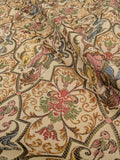 Scalamandre Medieval Man Multi  Beige Red Medallion Scenic Figurative Renaissance Fair Lion MSRP USD416/y