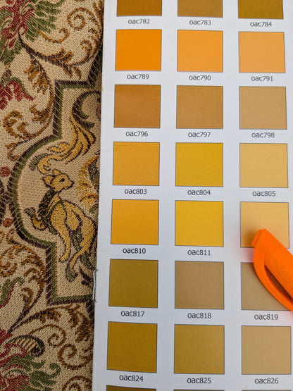 Scalamandre Medieval Man Multi  Beige Red Medallion Scenic Figurative Renaissance Fair Lion MSRP USD416/y