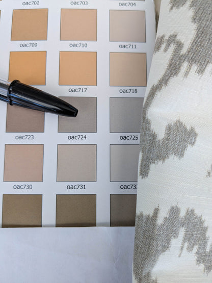 Scalamandre Swirl Grey Beige Scroll Damask Ikat Linen Silk MSRP USD 372/y