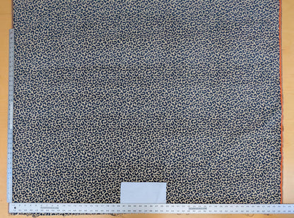 1.4Y Scalamandre Panthera Velvet Indigo Blue Beige Panther Leopard Skin Cotton MSRP USD 395/Y
