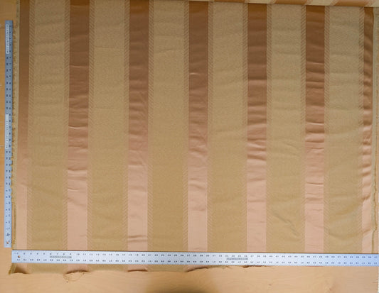 Scalamandre Arzano Peach Brown Silk Cotton Wide Stripe MSRP USD 332/y