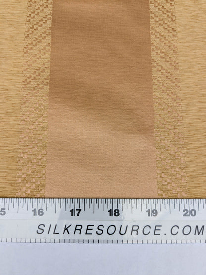 Scalamandre Arzano Peach Brown Silk Cotton Wide Stripe MSRP USD 332/y