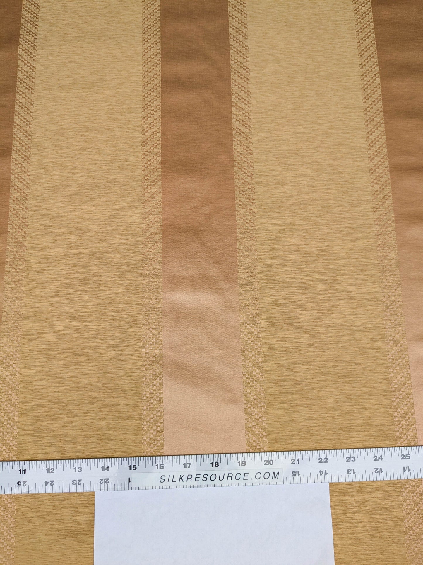 Scalamandre Arzano Peach Brown Silk Cotton Wide Stripe MSRP USD 332/y