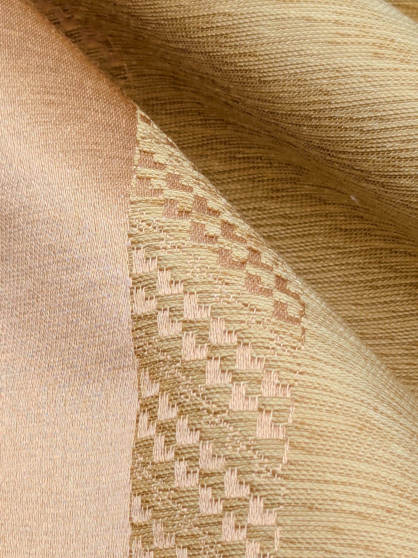 Scalamandre Arzano Peach Brown Silk Cotton Wide Stripe MSRP USD 332/y