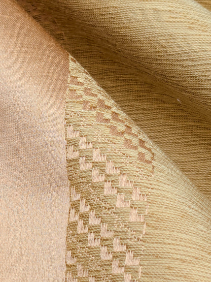 Scalamandre Arzano Peach Brown Silk Cotton Wide Stripe MSRP USD 332/y