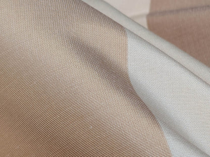 Scalamandre La Valliere Rayure Tan & Cream Brown Beige Reversible Silk Wide Stripe Historical French  MDRP USD 496/y