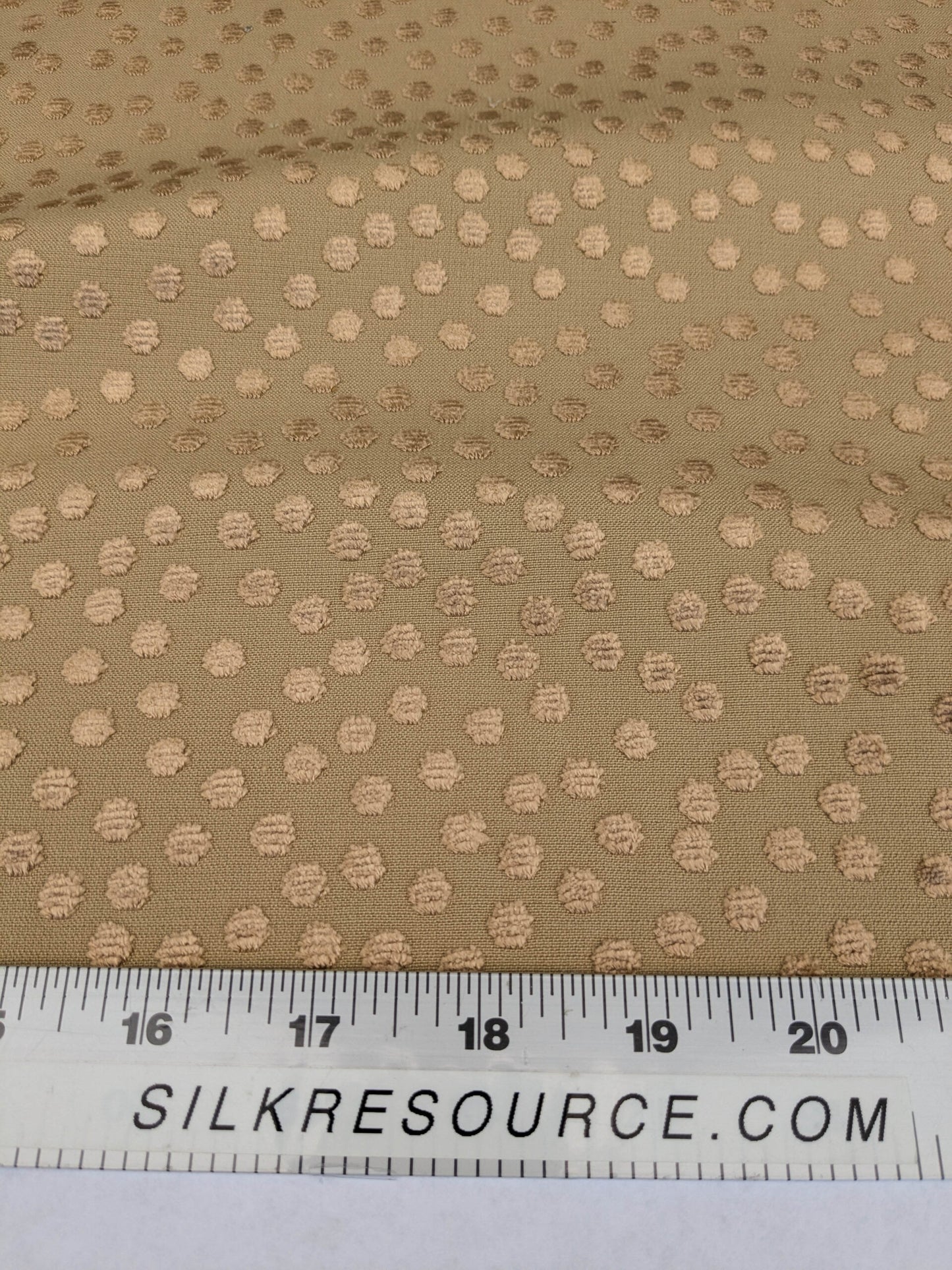 Scalamandre Dotty Desert Light  Brown Chenille Jacquard Heavy Dots Circles Animal Skin Viscose MSRP USD 410/y