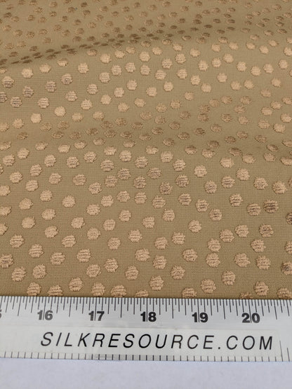 Scalamandre Dotty Desert Light  Brown Chenille Jacquard Heavy Dots Circles Animal Skin Viscose MSRP USD 410/y