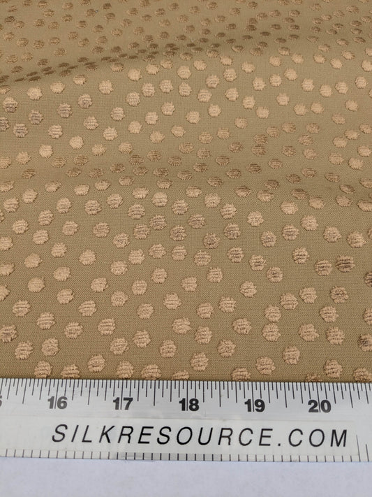 Scalamandre Dotty Desert Light  Brown Chenille Jacquard Heavy Dots Circles Animal Skin Viscose MSRP USD 410/y
