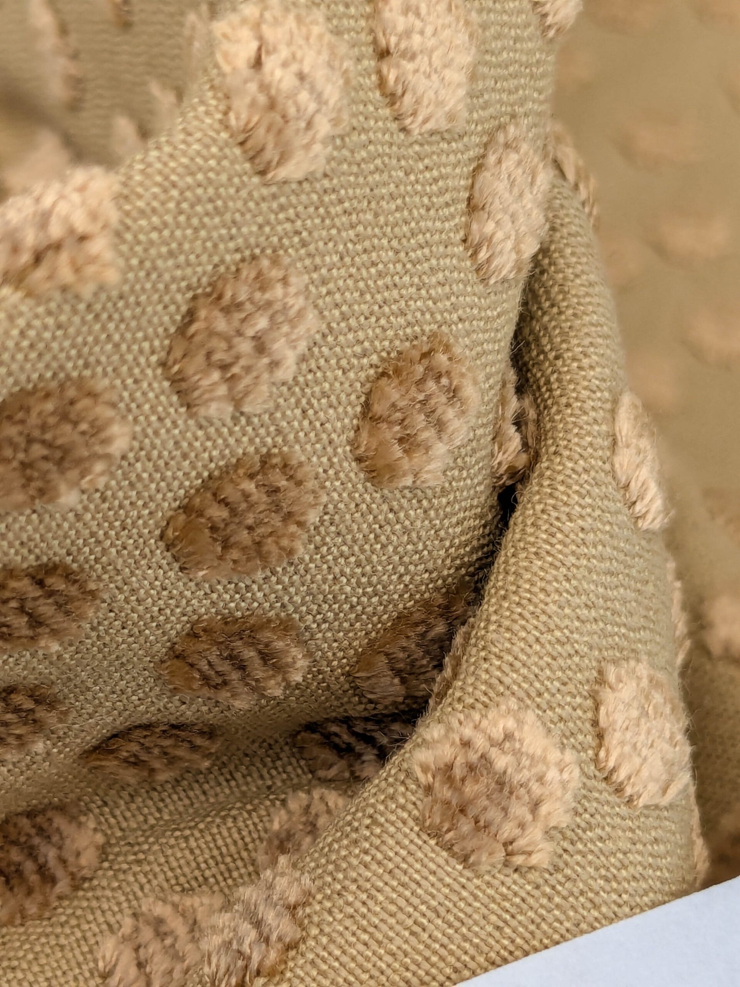Scalamandre Dotty Desert Light  Brown Chenille Jacquard Heavy Dots Circles Animal Skin Viscose MSRP USD 410/y