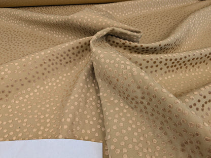 Scalamandre Dotty Desert Light  Brown Chenille Jacquard Heavy Dots Circles Animal Skin Viscose MSRP USD 410/y