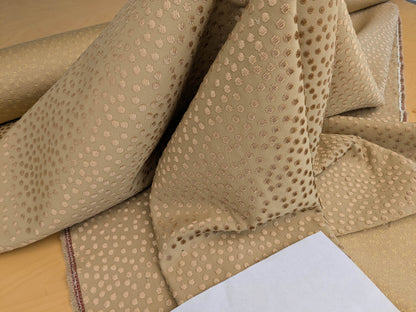 Scalamandre Dotty Desert Light  Brown Chenille Jacquard Heavy Dots Circles Animal Skin Viscose MSRP USD 410/y