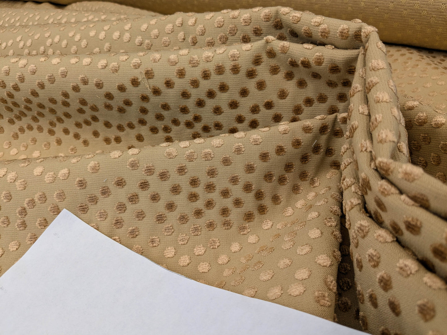 Scalamandre Dotty Desert Light  Brown Chenille Jacquard Heavy Dots Circles Animal Skin Viscose MSRP USD 410/y