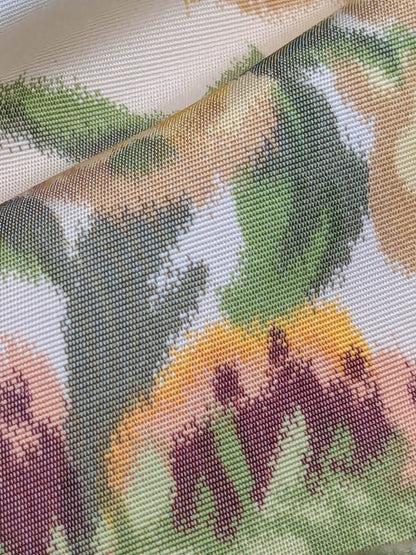 Scalamandre Tassinari &amp; Chatel  Adelaide Silk Warp Print Font Creme Beige Cream Blue Pink Floral Diamond Chateau of Versailles MSRP USD 2800+y