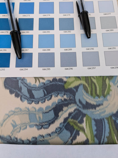 Scalamandre Tassinari &amp; Chatel  Adelaide Silk Warp Print Font Creme Beige Cream Blue Pink Floral Diamond Chateau of Versailles MSRP USD 2800+y