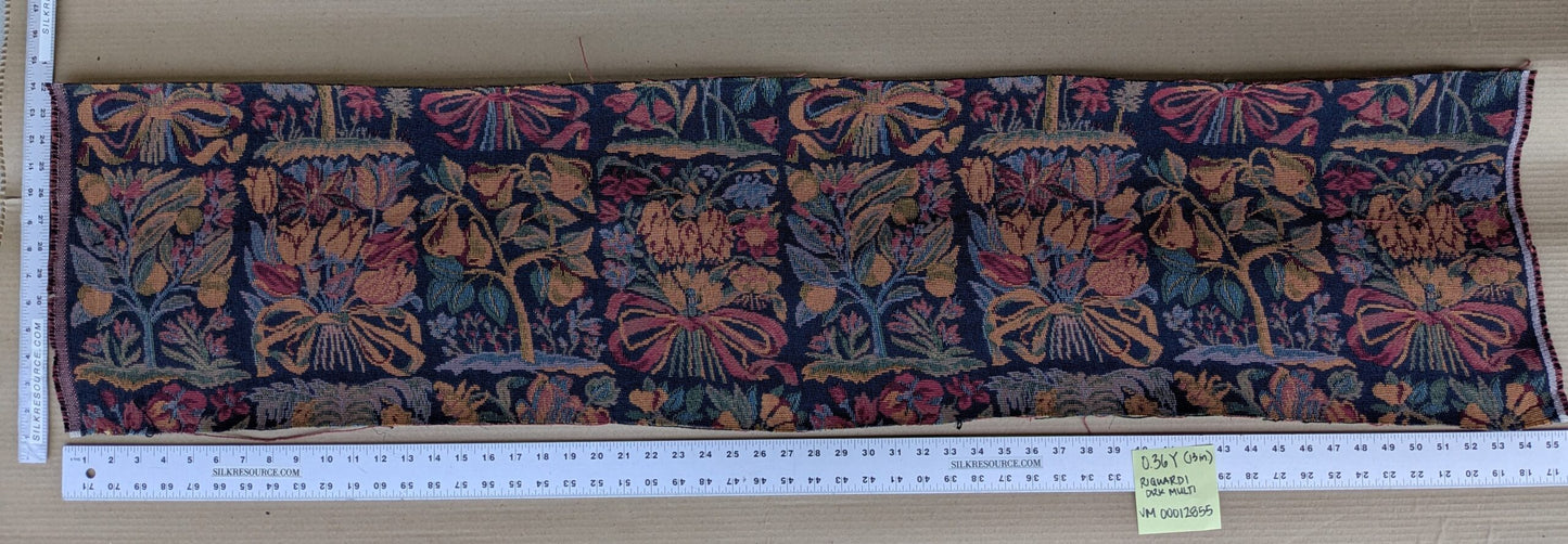 0.36Y Scalamandre Riquardi Drk Multi Colors Old World Weavers Pear Tree Tapestry MSRP USD 256/Y