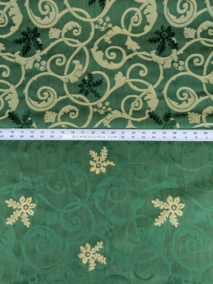 By yard Scalamandre Perugia Green Emerald Gold Damask Neoclassic Scroll Classic Medallion MSRP USD 156/y