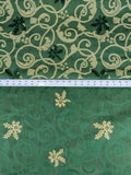 By yard Scalamandre Perugia Green Emerald Gold Damask Neoclassic Scroll Classic Medallion MSRP USD 156/y