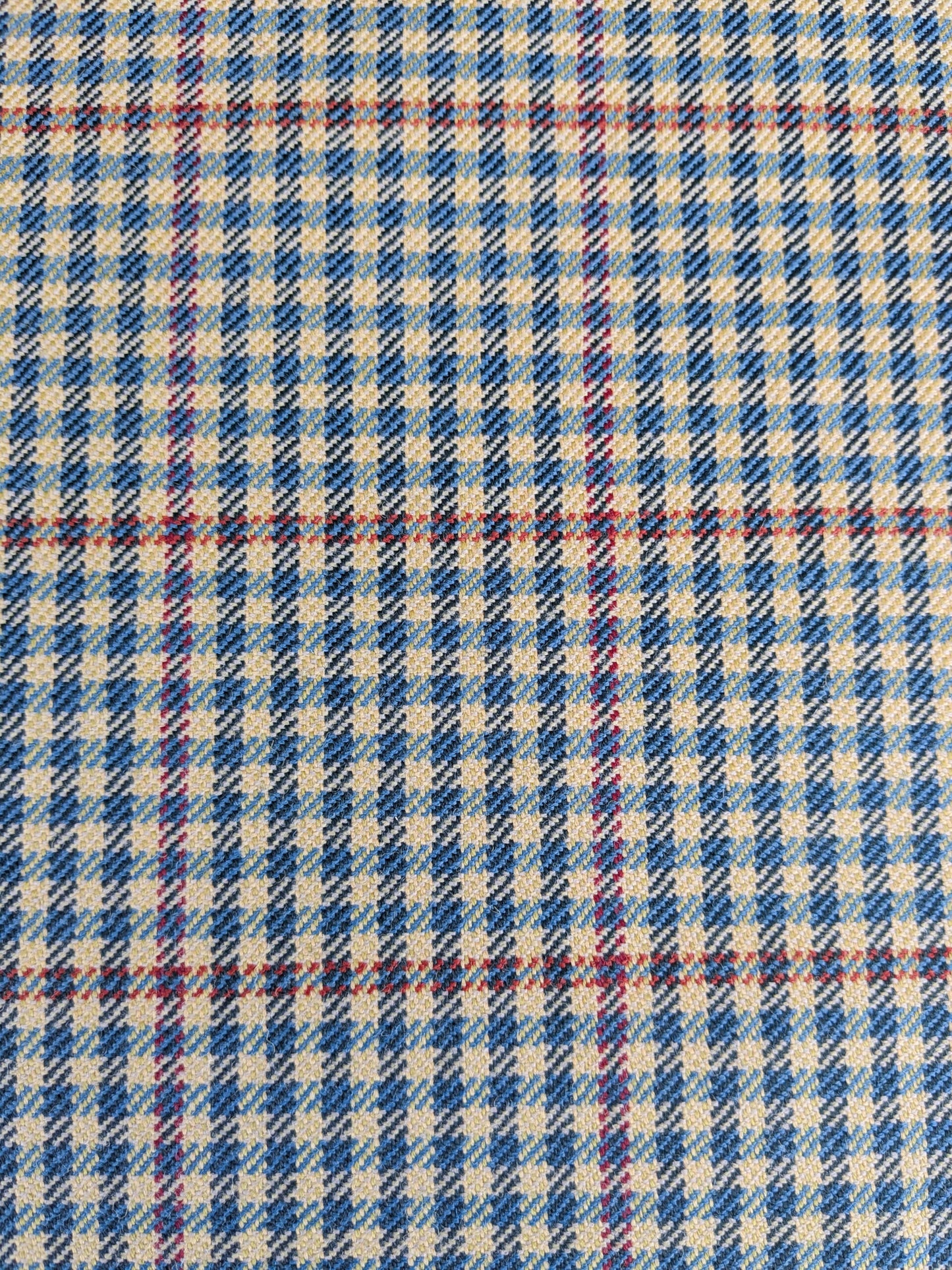 Scalamandre Glen Morar Tweed Scotland Multi Wool Plaid Check Blue Beige Red Small Scale MSRP USD260/y