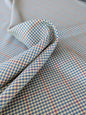 Scalamandre Glen Morar Tweed Scotland Multi Wool Plaid Check Blue Beige Red Small Scale MSRP USD260/y