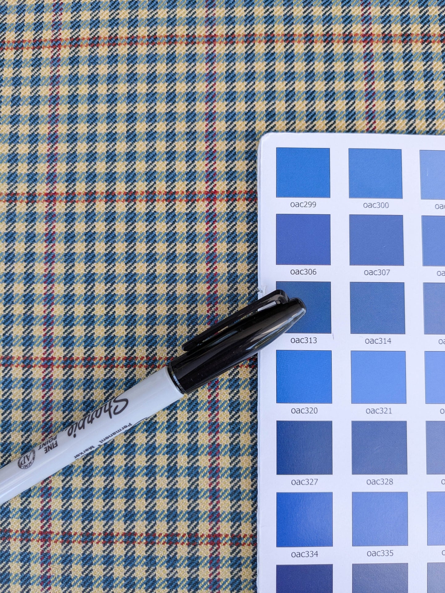 Scalamandre Glen Morar Tweed Scotland Multi Wool Plaid Check Blue Beige Red Small Scale MSRP USD260/y