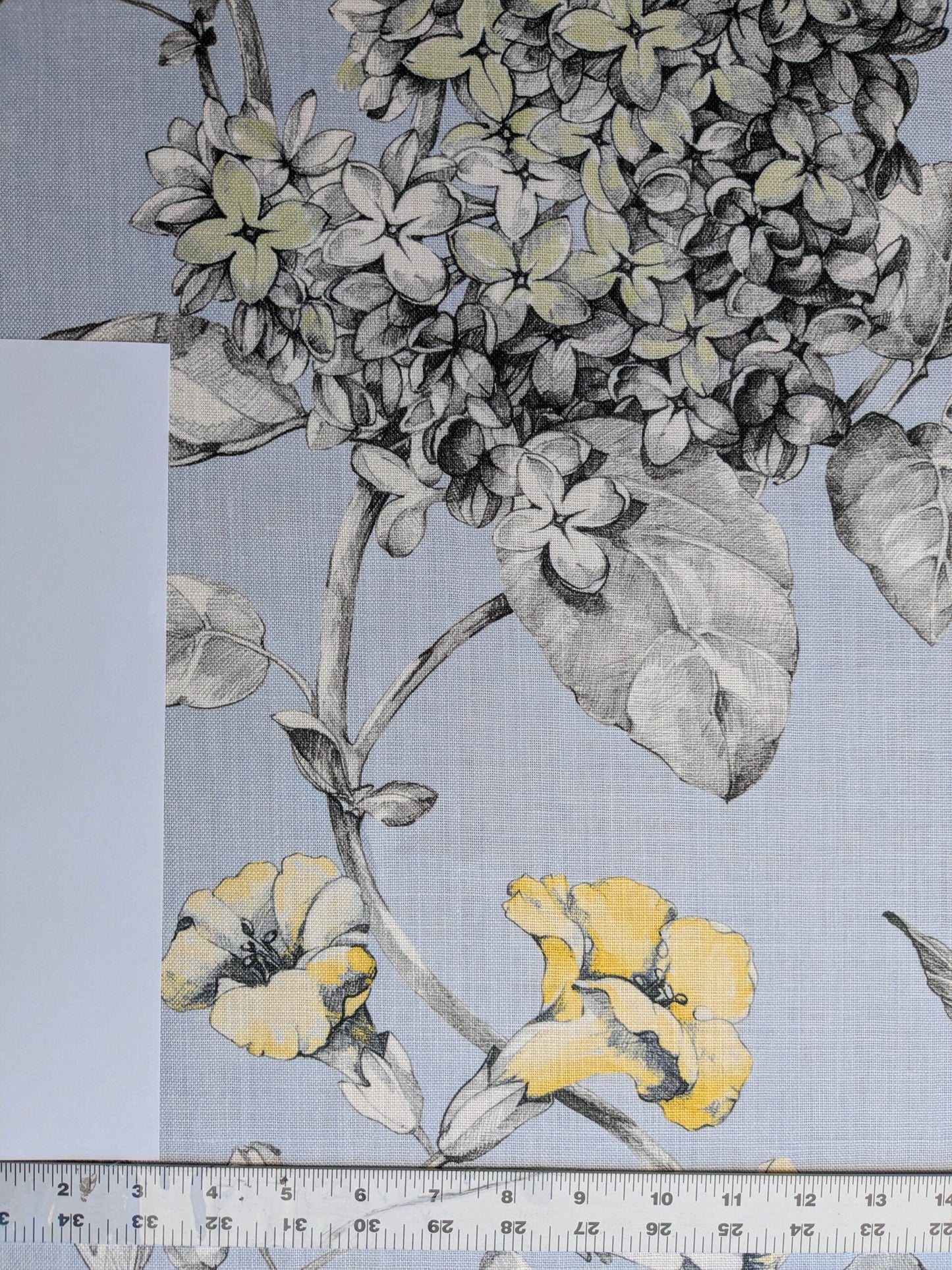 Scalamandre Merrimon in Light Blue Print Silky Linen Fragrant Summer lilac trumpet flower or jimsonweed MSRP USD 346/y