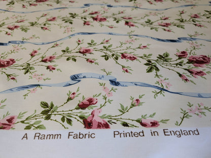 Special Order Vervain Jean Monroe Cheltenham Pink White Stripe Floral Cotton
