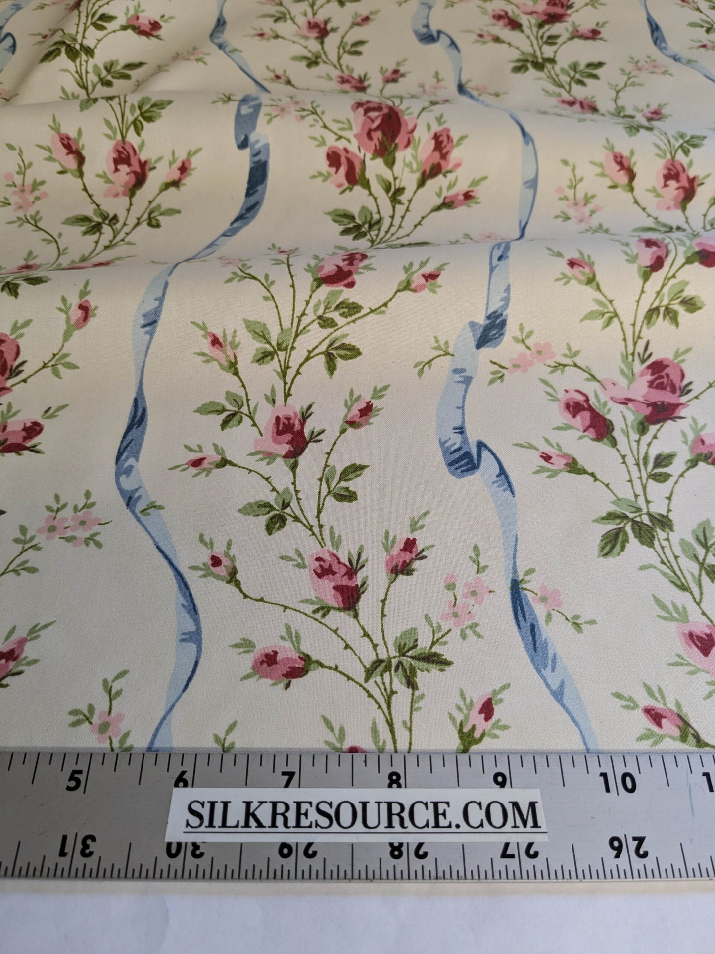 Special Order Vervain Jean Monroe Cheltenham Pink White Stripe Floral Cotton