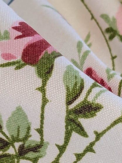 Special Order Vervain Jean Monroe Cheltenham Pink White Stripe Floral Cotton