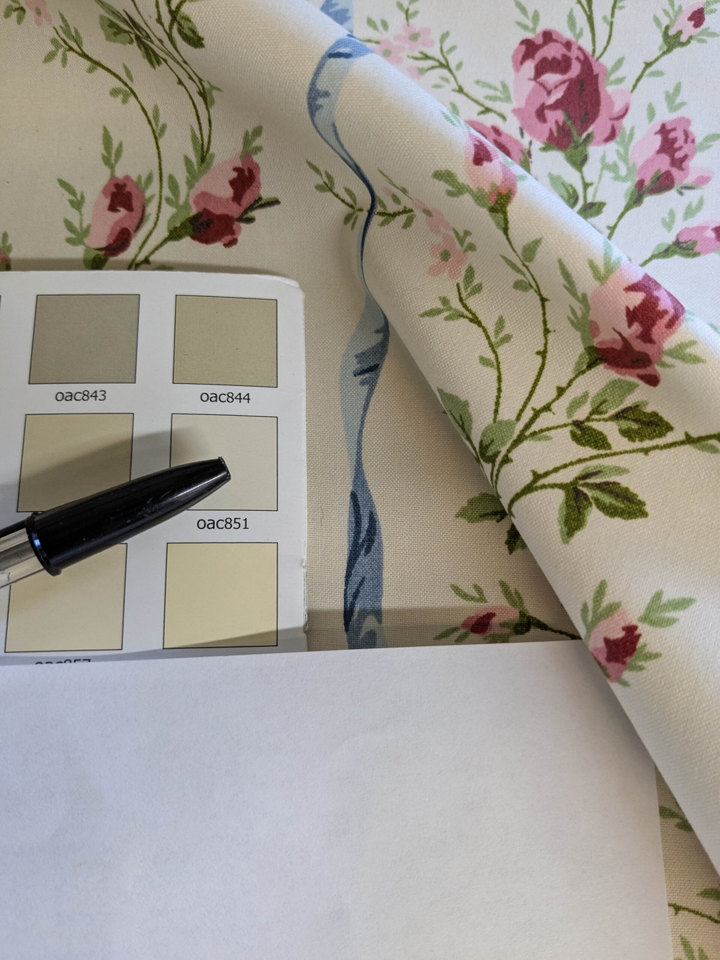 Special Order Vervain Jean Monroe Cheltenham Pink White Stripe Floral Cotton