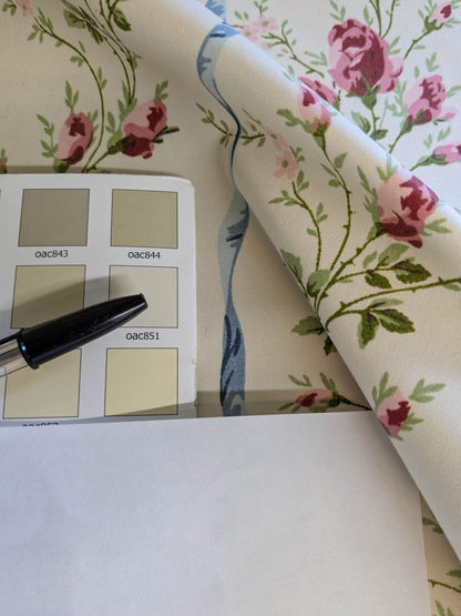 Special Order Vervain Jean Monroe Cheltenham Pink White Stripe Floral Cotton