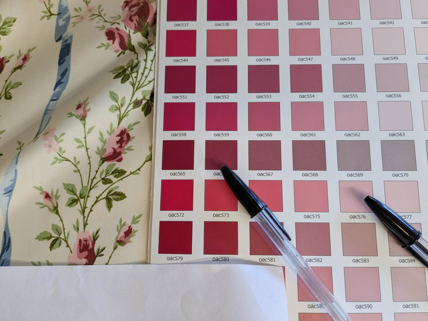 Special Order Vervain Jean Monroe Cheltenham Pink White Stripe Floral Cotton