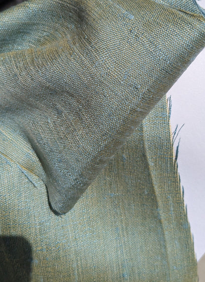 Scalamandre Vienne Texture Sage Light Blue Silk Solid Texture MSRP USD 276/y