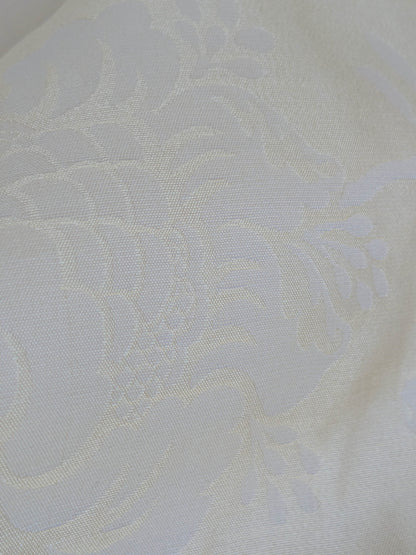BY Yard Lee Jofa 100% Silk Embossed Organza Damask "Roxboro" Creamy Butter Ivory Sheer MSRP USD 160/Y