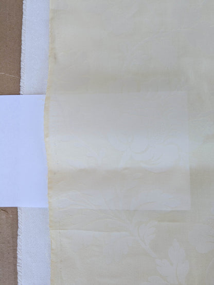 BY Yard Lee Jofa 100% Silk Embossed Organza Damask "Roxboro" Creamy Butter Ivory Sheer MSRP USD 160/Y