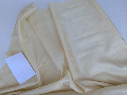 BY Yard Lee Jofa 100% Silk Embossed Organza Damask "Roxboro" Creamy Butter Ivory Sheer MSRP USD 160/Y