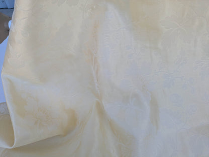 BY Yard Lee Jofa 100% Silk Embossed Organza Damask "Roxboro" Creamy Butter Ivory Sheer MSRP USD 160/Y