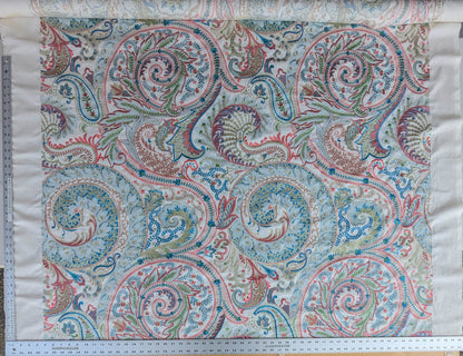 By yard Scalamandre Malabar Paisley Embroidery Bloom Blue Pink White Rich Spring Colors MSRP USD 620/y