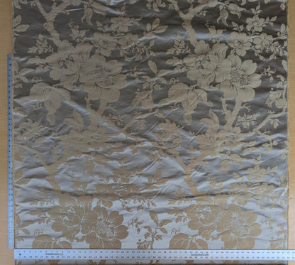 Scalamandre Tassinari and Chatel Argenson Dore Silk Damask Brown Gray Renaissance Floral MSRP $1200+/Y