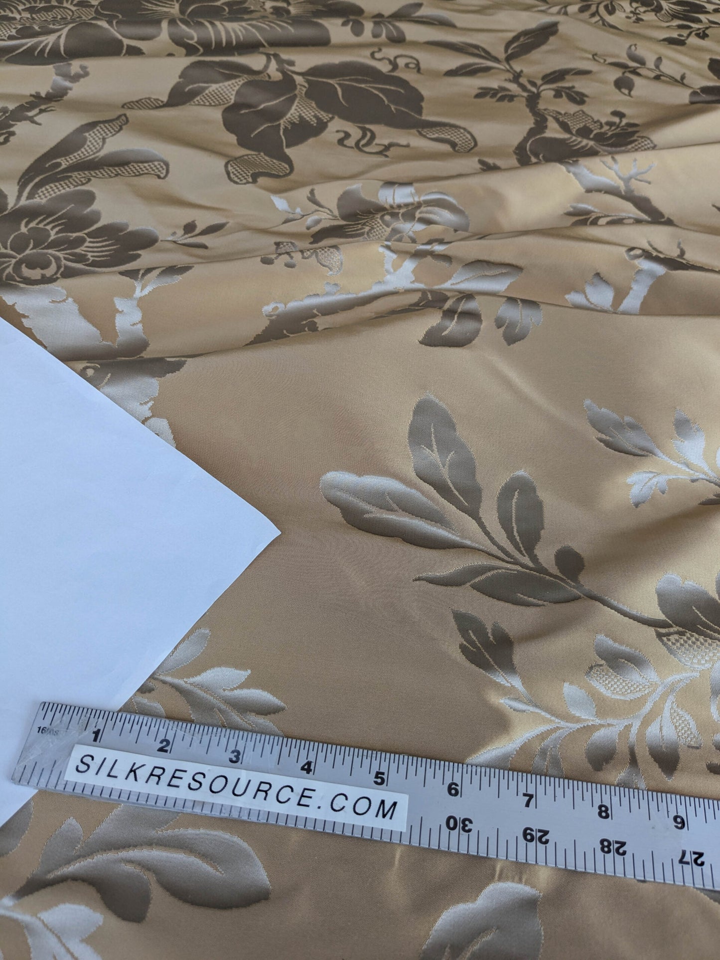 Scalamandre Tassinari and Chatel Argenson Dore Silk Damask Brown Gray Renaissance Floral MSRP $1200+/Y