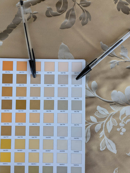 Scalamandre Tassinari and Chatel Argenson Dore Silk Damask Brown Gray Renaissance Floral MSRP $1200+/Y