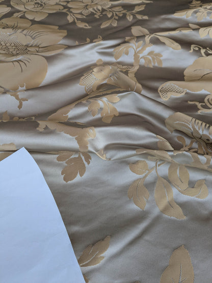 Scalamandre Tassinari and Chatel Argenson Dore Silk Damask Brown Gray Renaissance Floral MSRP $1200+/Y