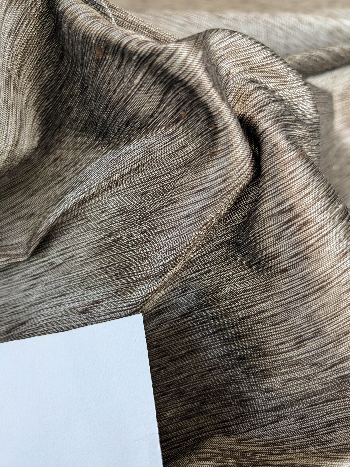 by yard Scalamandre Diffusion Taffeta Bronze Brown Iridescent Silk Taffeta Texture MSRP USD294/y