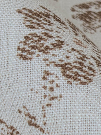 By yard Scalamandre Duden Lodge Neutral Brown Beige Botanical Floral Linen MSRP USD 198/y