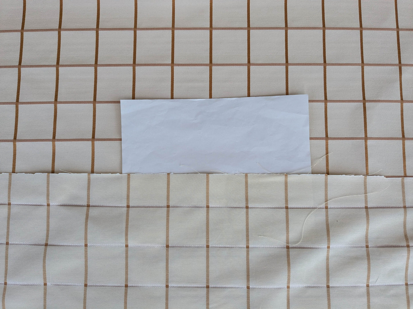 Scalamandre Louis Check Ochre on Creme Brown Beige Cotton Viscose Cotton Windowpane Plaid Check MSRP USD 176/y