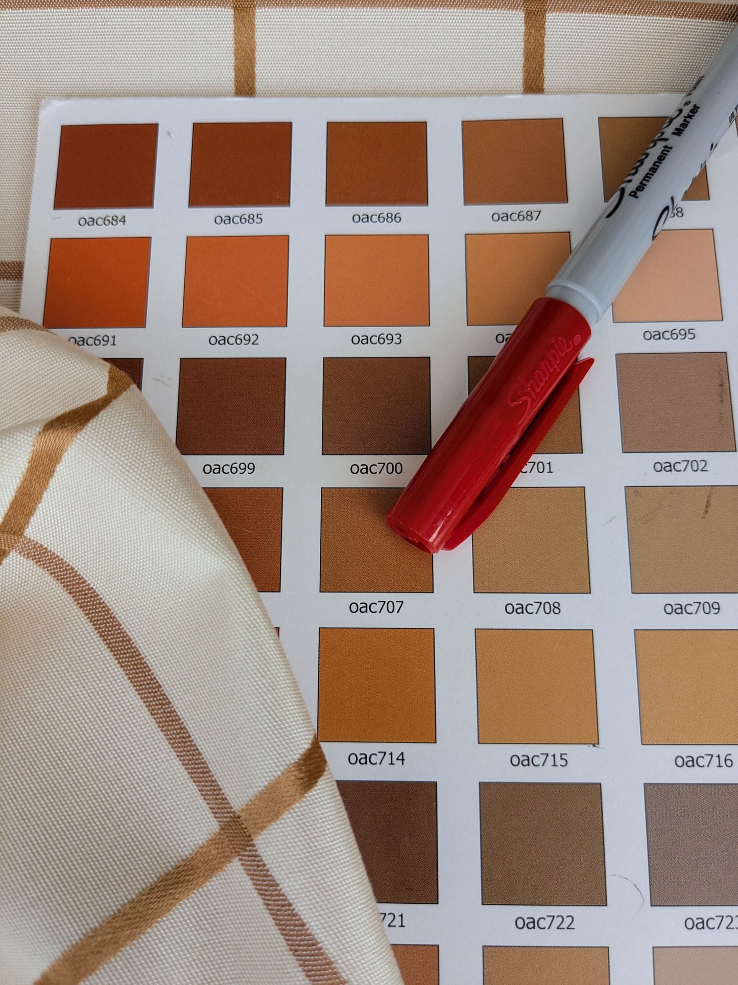 Scalamandre Louis Check Ochre on Creme Brown Beige Cotton Viscose Cotton Windowpane Plaid Check MSRP USD 176/y